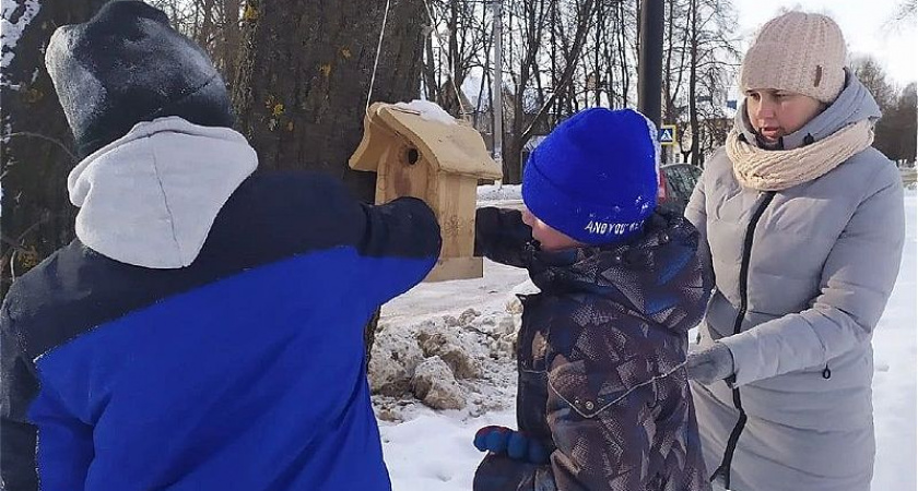 Школьники и детсадовцы Ярославской области помогают птицам пережить зиму 