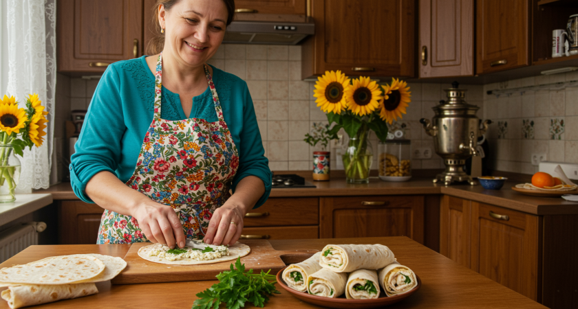 Легко, быстро и вкусно: делаем из лаваша сочные рулетики — улетят со стола моментально