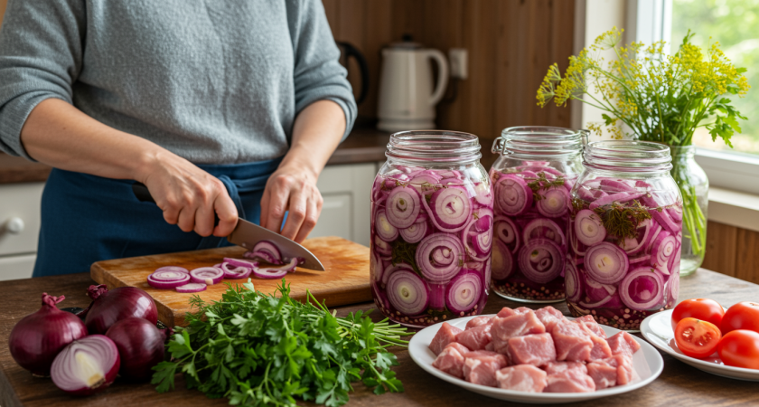 Маринованный лук для шашлыка - затмевает вкус самого мяса
