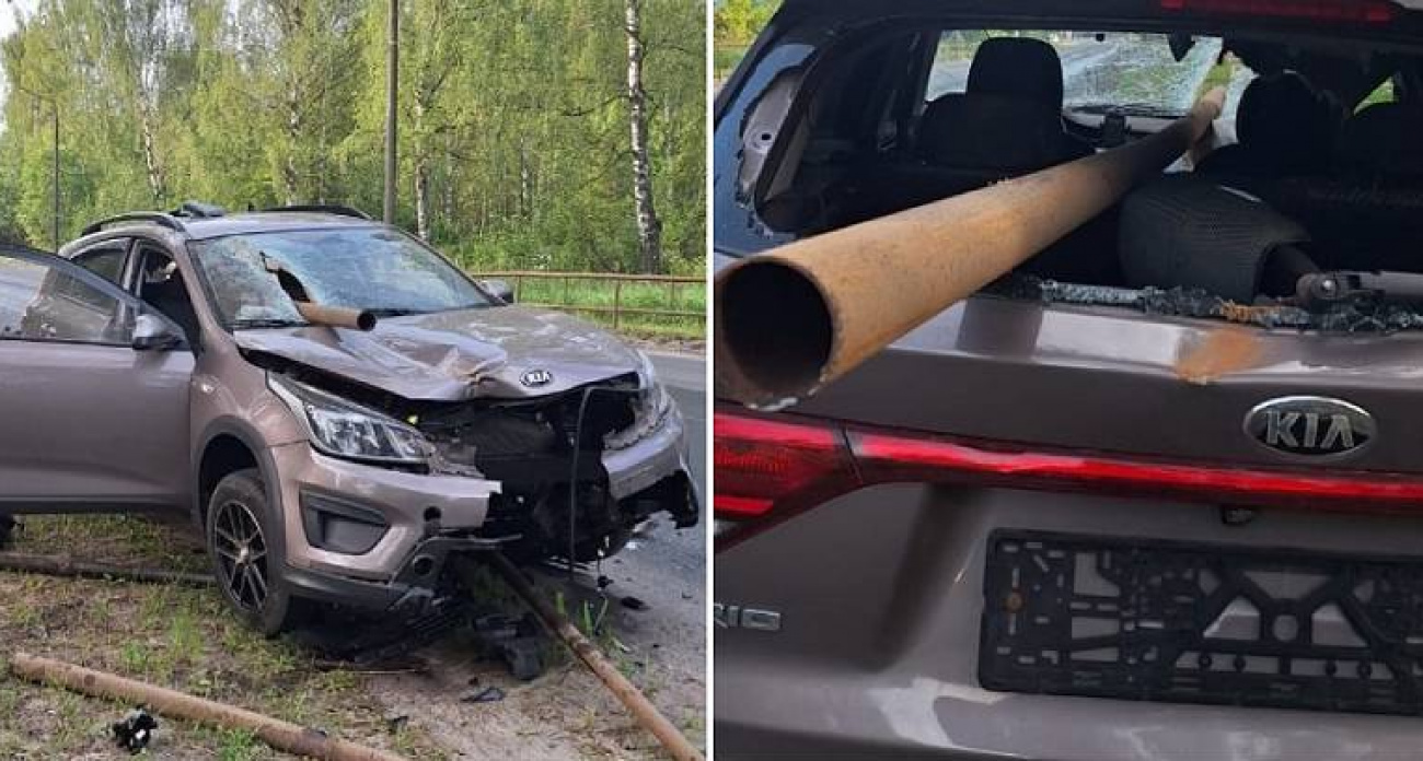 В Переборах водитель Kia Rio сбежал с места ДТП после столкновения с ограждением
