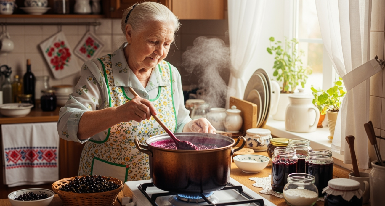 Проверила - вкуснее нет: варенье из черной смородины по старинному рецепту. Перетертая смородина - не то, пятиминутка - тоже не то