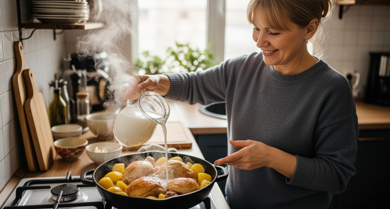Турецкие повара заливают курицу молоком — повторила их секрет и поразила всех друзей