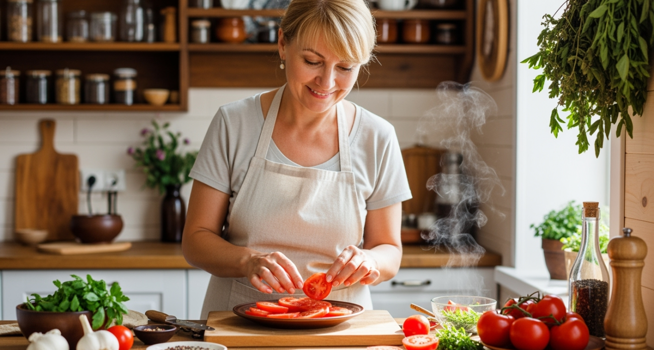 Даже самые дешевые помидоры заиграют ярким вкусом — вкуснющая закуска на скорую руку, которая не салат и не засолка