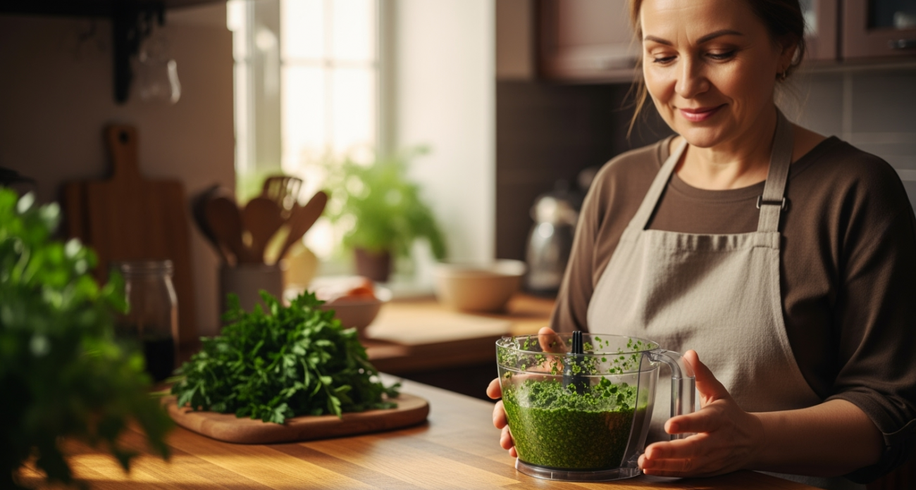 Никогда не думала, что петрушка может быть такой вкусной: мой секретный соус на зиму, которым запасаюсь уже много лет