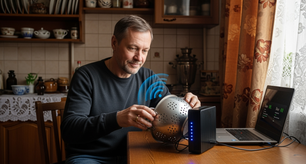 Обычный дуршлаг усиливает Wi-Fi на 70%: почему интернет-провайдеры скрывают этот кухонный секрет