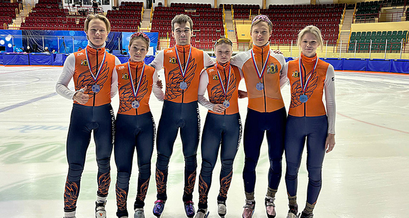 Рыбинцы завоевали 4 медали на Кубке России по шорт-треку, обойдя 150 соперников
