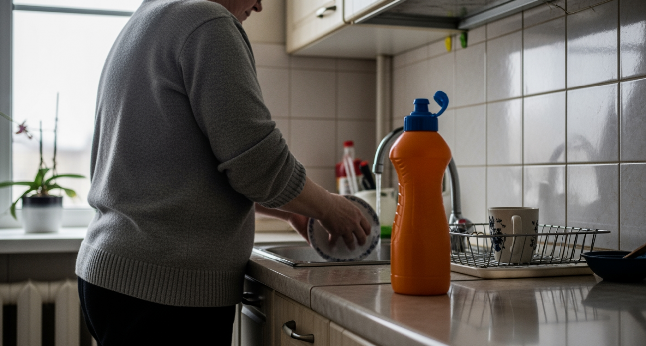 Хотел выкинуть крышку от средства для посуды, но не стал — теперь это самый полезный предмет на моей кухне