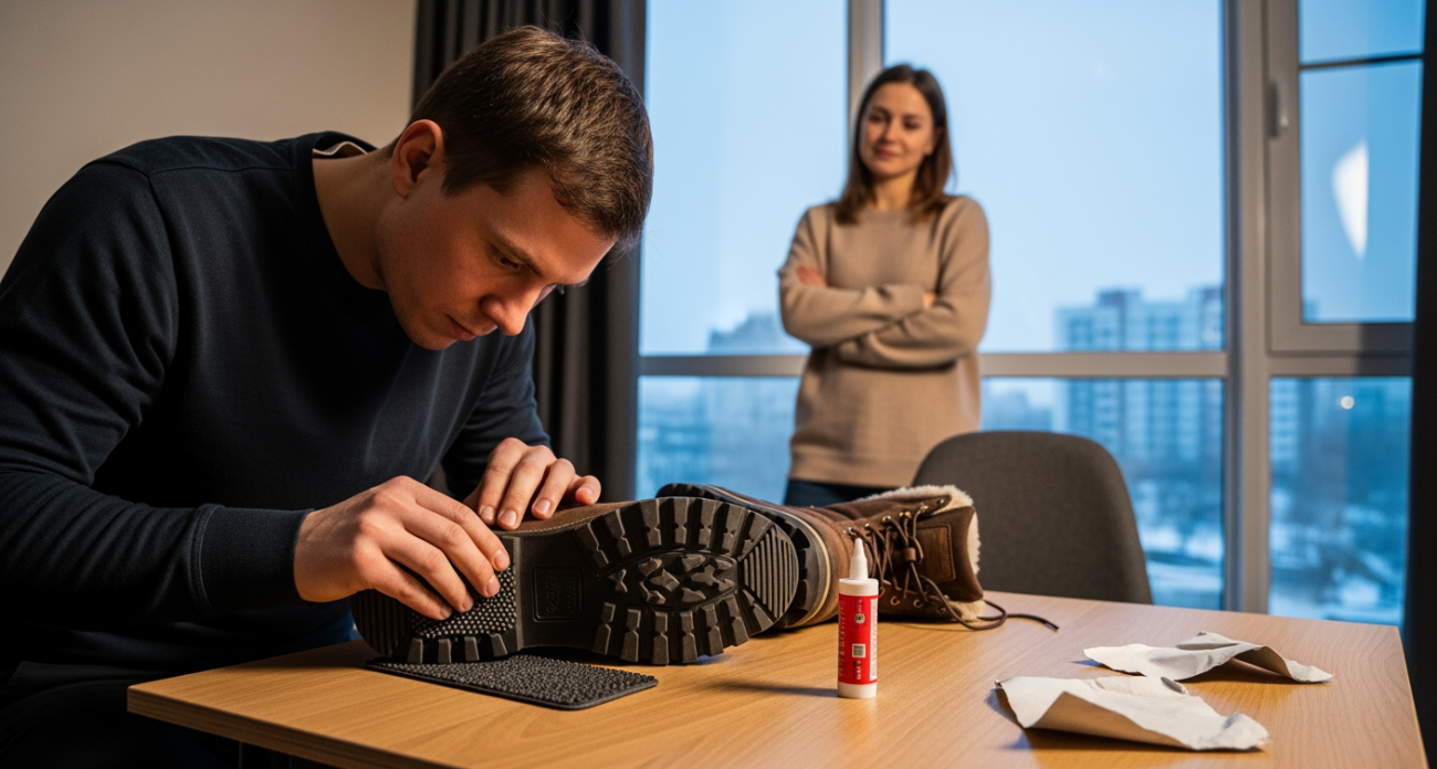 Простой трюк с зимней обувью спас мою супругу от падений — теперь она благодарит меня каждый день. Секрет против гололеда за копейки