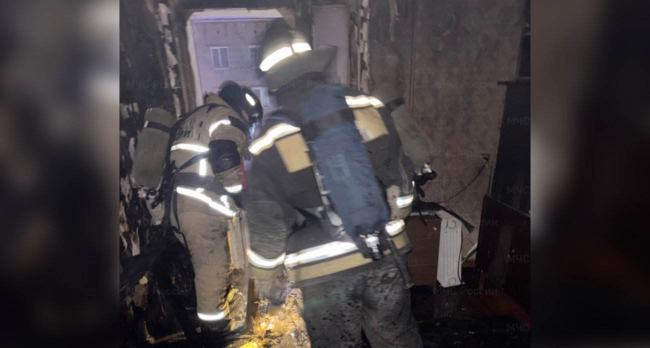 В пожаре в Рыбинске пострадали люди