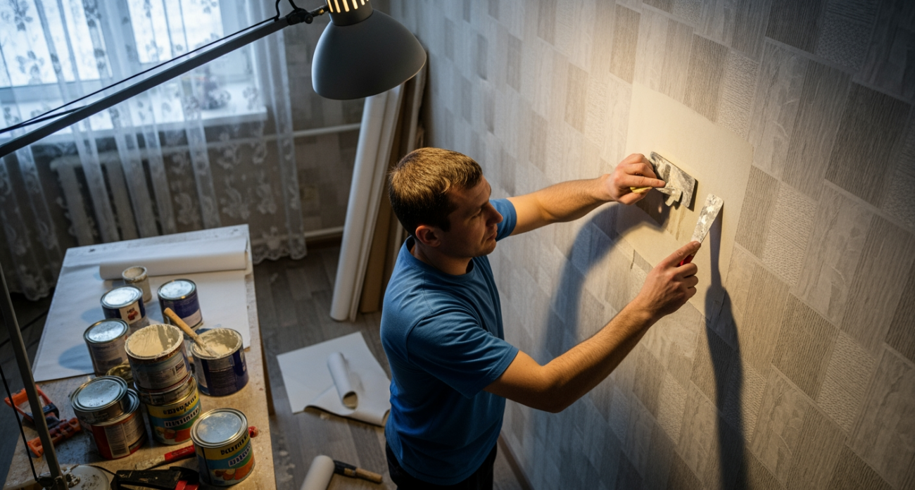 Идеальный стык обоев без единого следа: дедовский способ со шпателем, который мастера скрывают от новичков