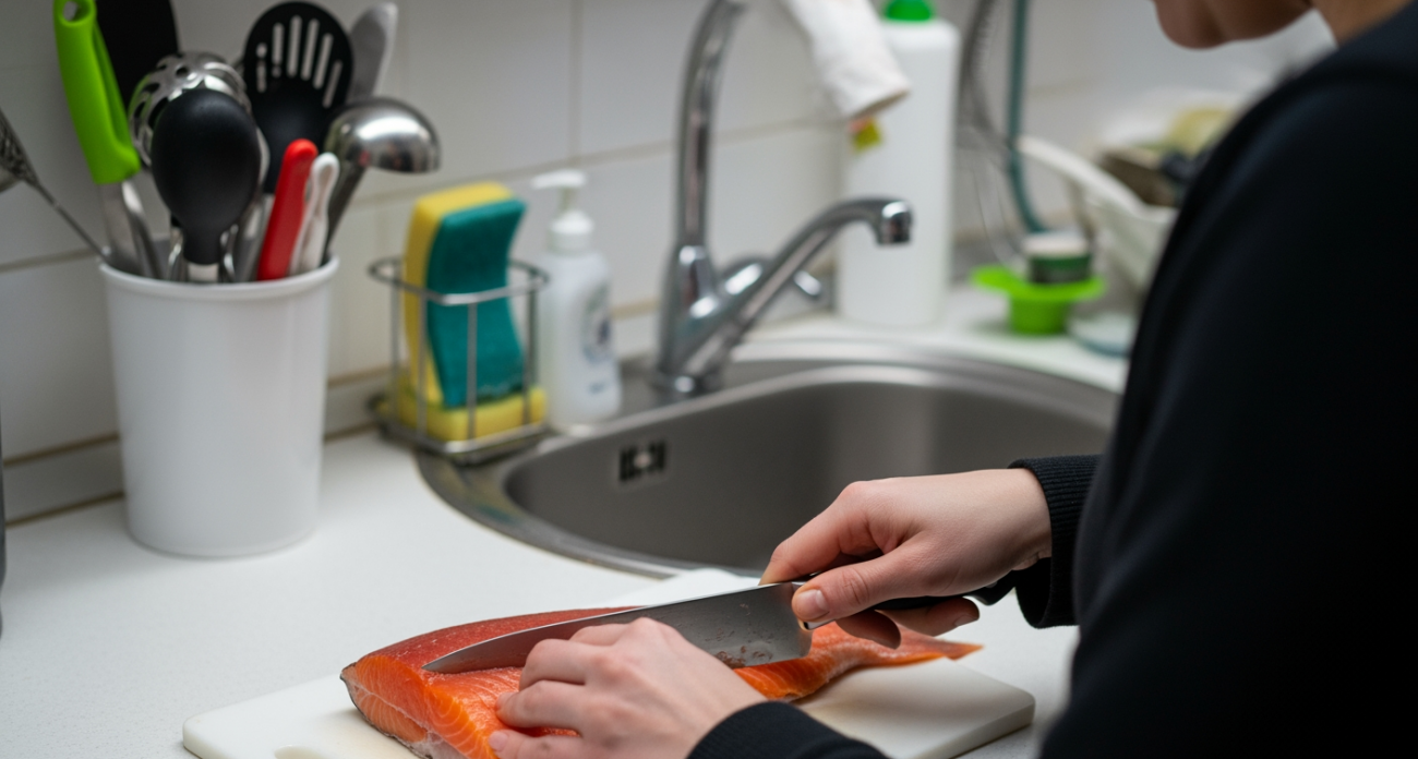 Купил в Светофоре рыбу из Австралии и только во время готовки раскрыл секрет странного цвета мяса