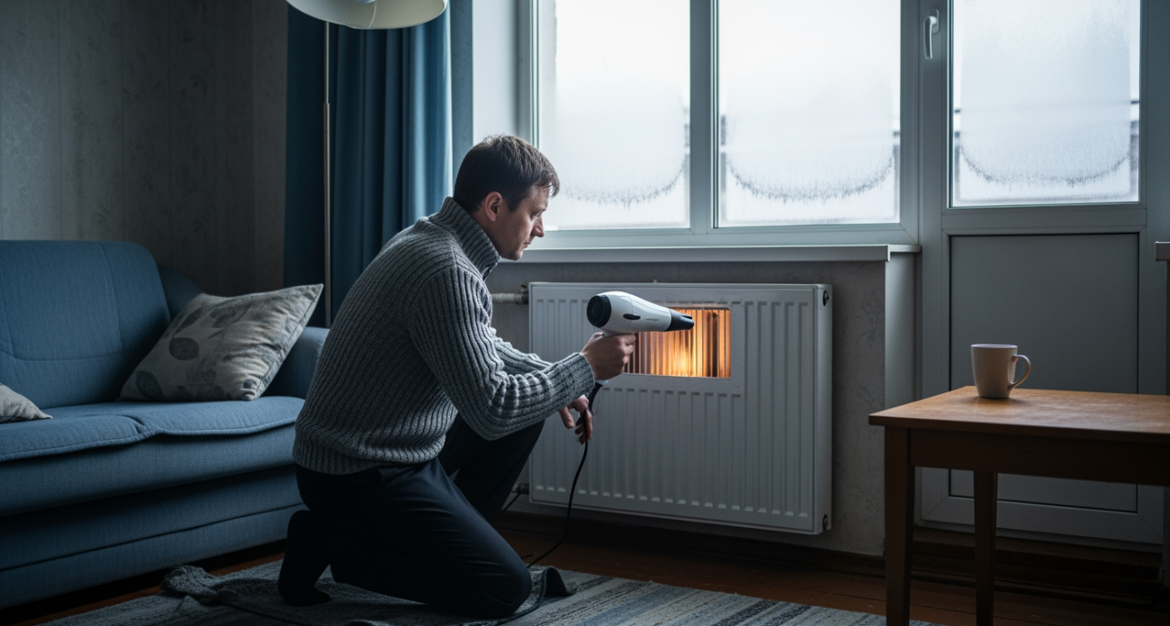 Замерзли при горящих батареях: простой трюк с феном сохранит тепло даже в лютый мороз