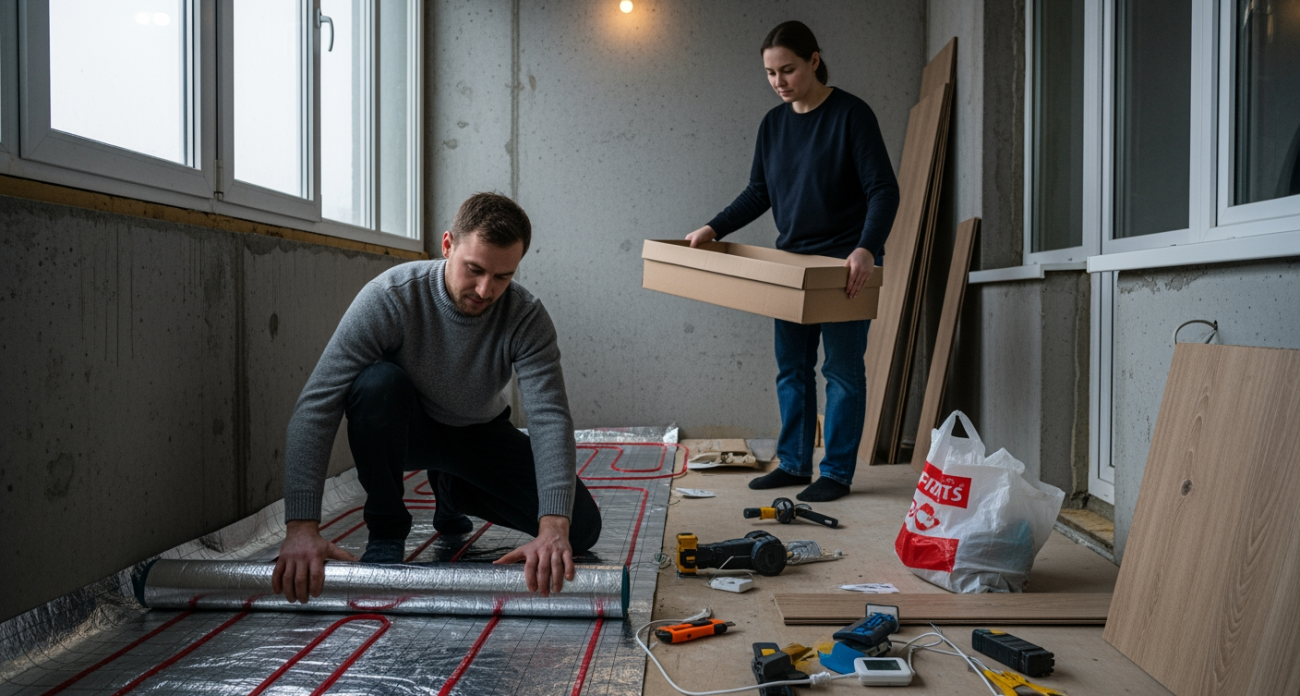 Мой балкон теплее квартиры благодаря простому лайфхаку с полом который сможет повторить каждый