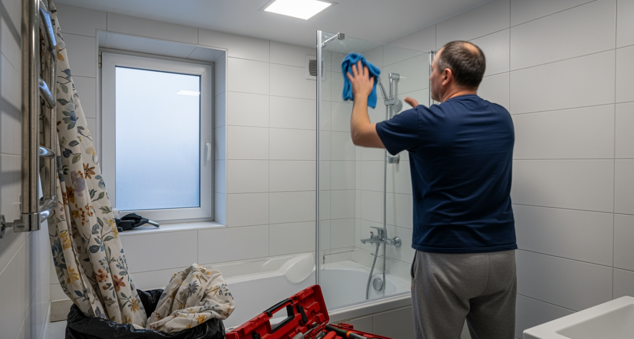 Современные дизайнеры забыли про шторки в ванной — новое решение покорило тех, кто не хочет жить как в прошлом веке