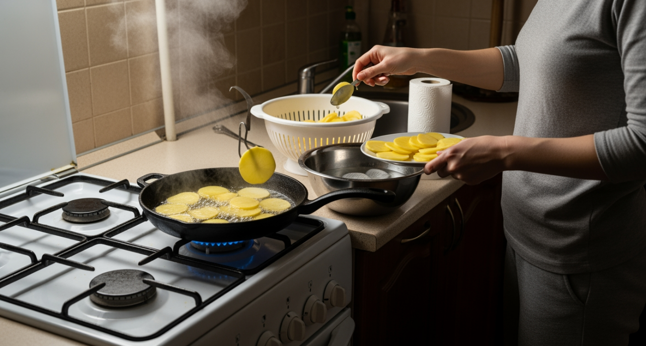 Простой секрет от шеф-повара перевернул мое представление о жарке картошки после 30 лет кулинарных ошибок