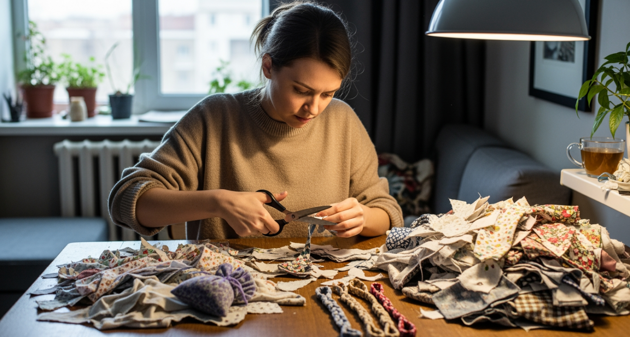 Ненужные лоскутки превращаются в сокровища: 5 гениальных способов дать старым обрезкам ткани новую роль в доме