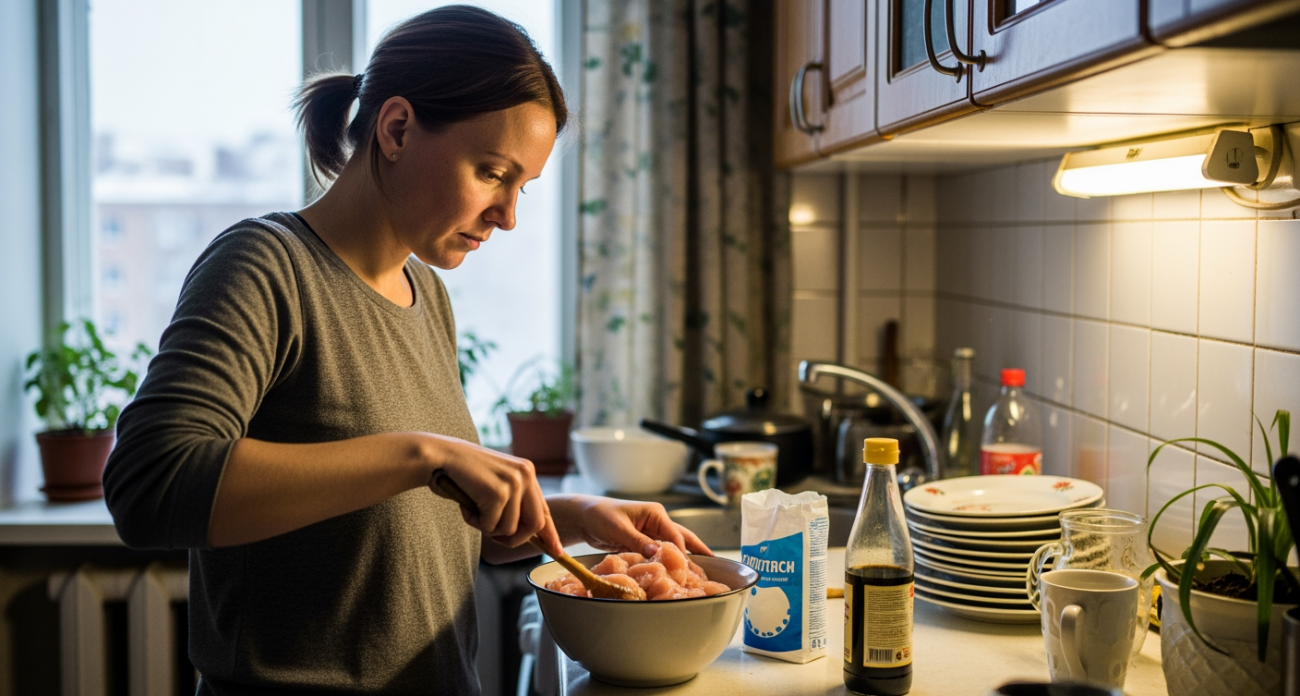 Секретный ингредиент от шеф-повара: простой трюк с крахмалом делает куриное мясо сочным как в ресторане