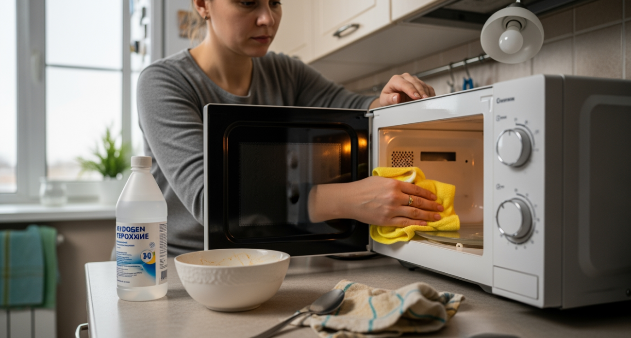Домохозяйка забыла про пятна в микроволновке, когда нашла в домашней аптечке средство за 30 рублей