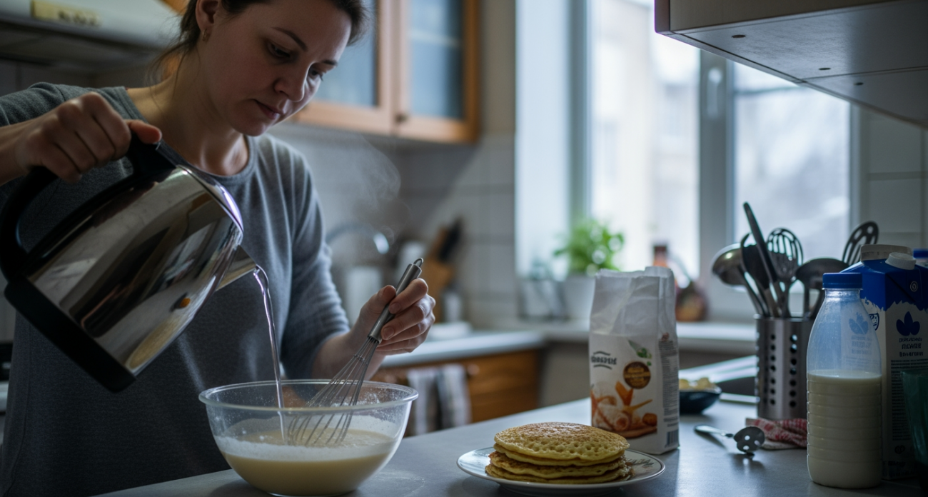 Забудьте про обычные рецепты на Масленицу — мой секрет заварных блинов делает их тончайшими как кружево и без единого комочка