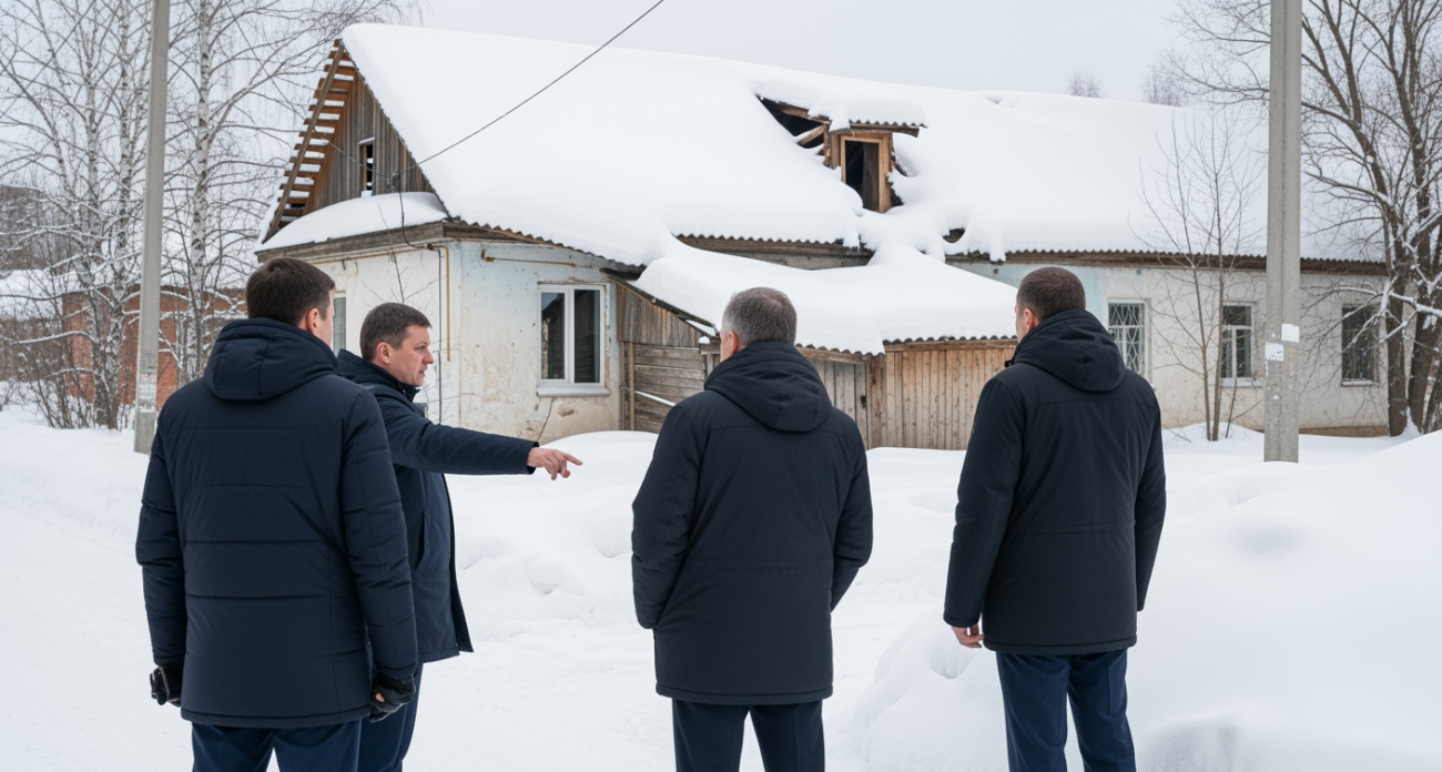 Крыша рухнула под снегом: снос дома в Рыбинске перенесли на два года раньше