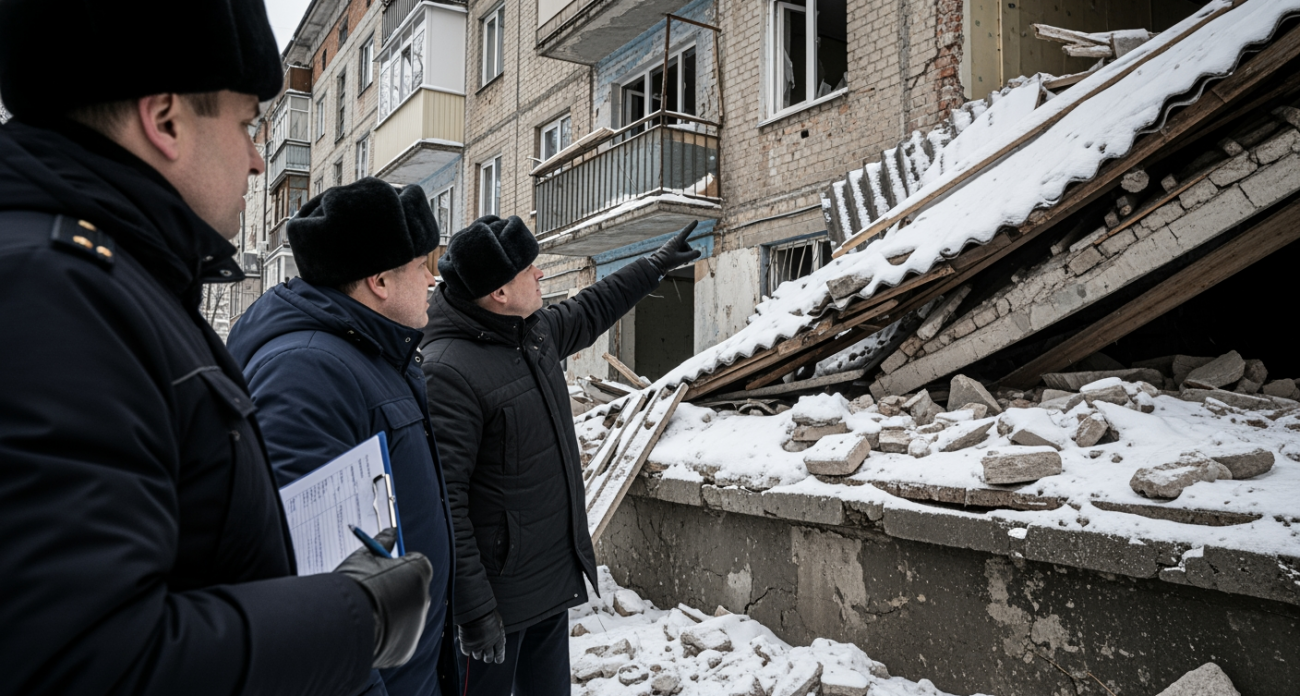 Крыша дома на Щепкина рухнула под снегом — снос ускорят на два года