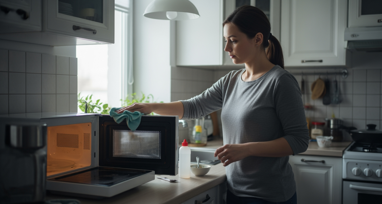 Копеечное средство из аптеки вернуло грязной микроволновке первозданный блеск за одну процедуру