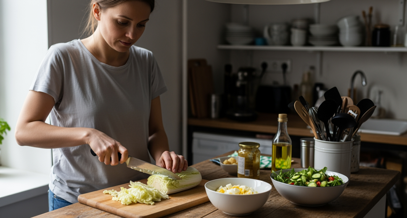 Капуста и пара яиц превращаются в салат мечты благодаря одному секрету с горчицей