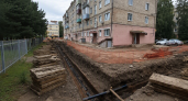 На Кольцова в Рыбинске полностью заменят трубопровод вдоль дома на Крестовой