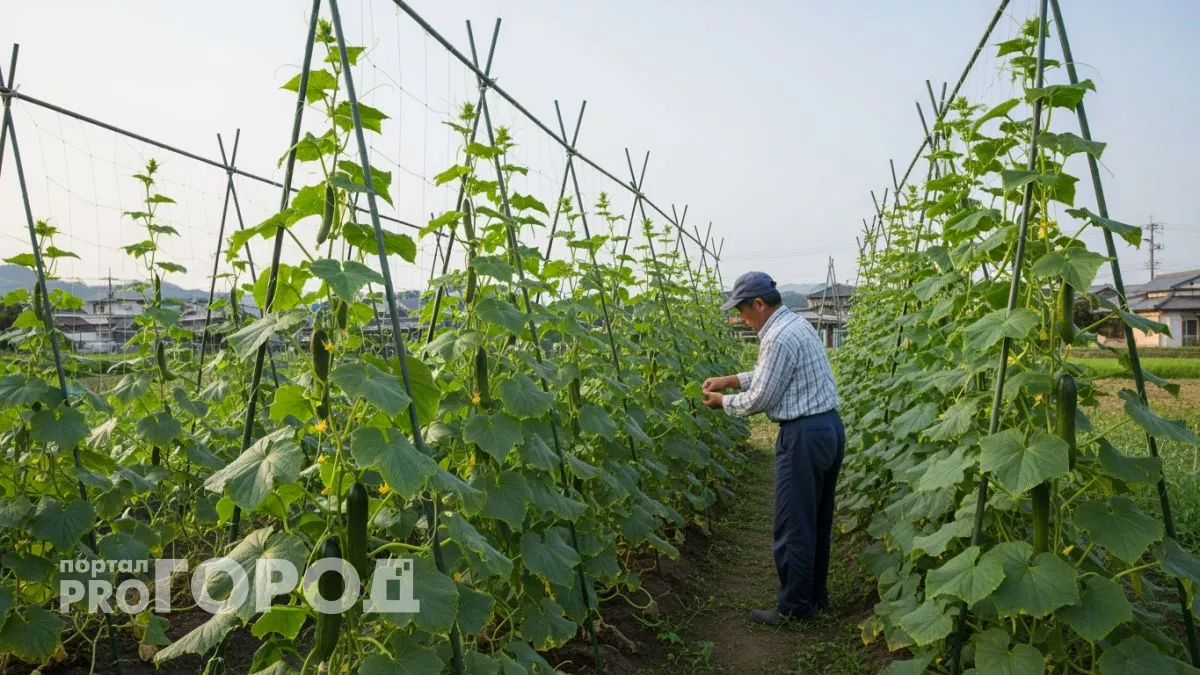 Японский способ посадки огурцов превратил мою грядку в конвейер: урожай снимаю каждый день