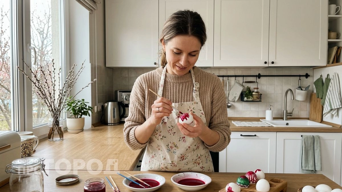 Выбираю один конкретный цвет и день для покраски яиц перед Пасхой чтобы деньги и любовь шли в дом весь год