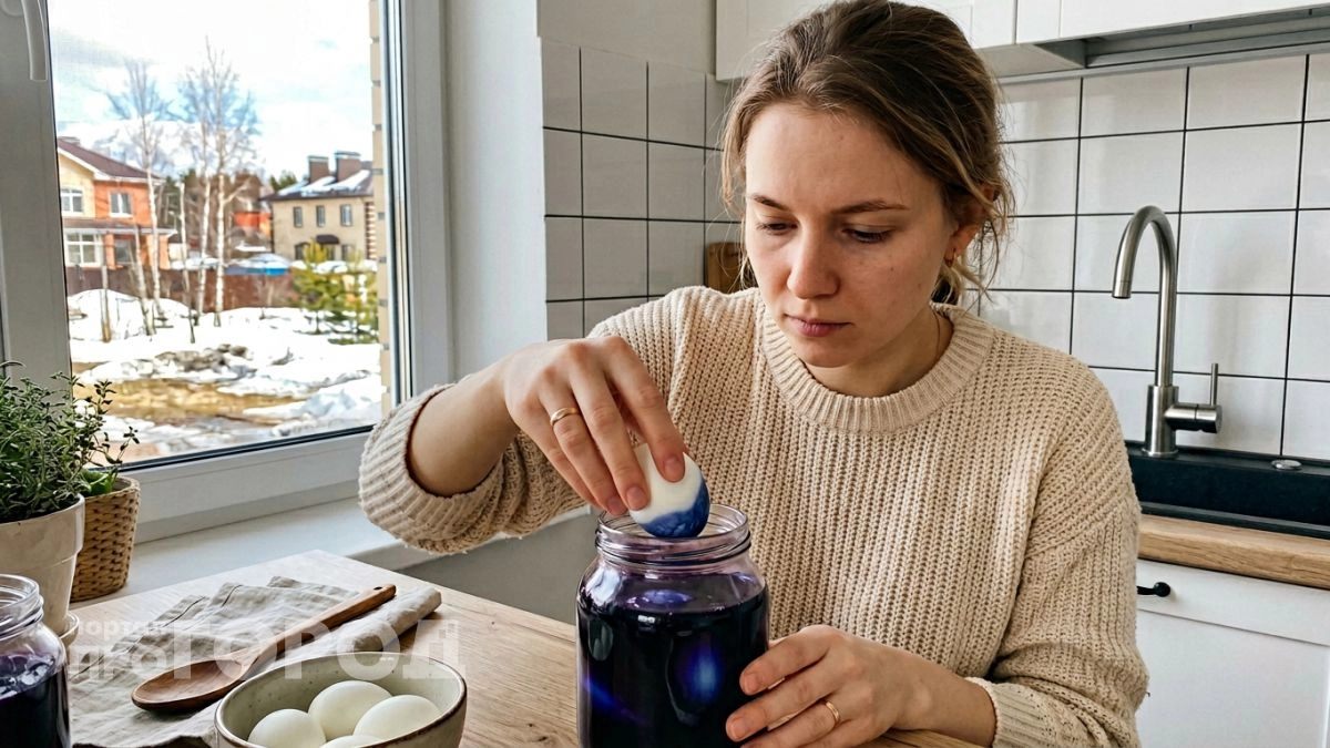 Забудьте про луковую шелуху — крашу яйца отваром краснокочанной капусты и получаю цвет глубже индиго