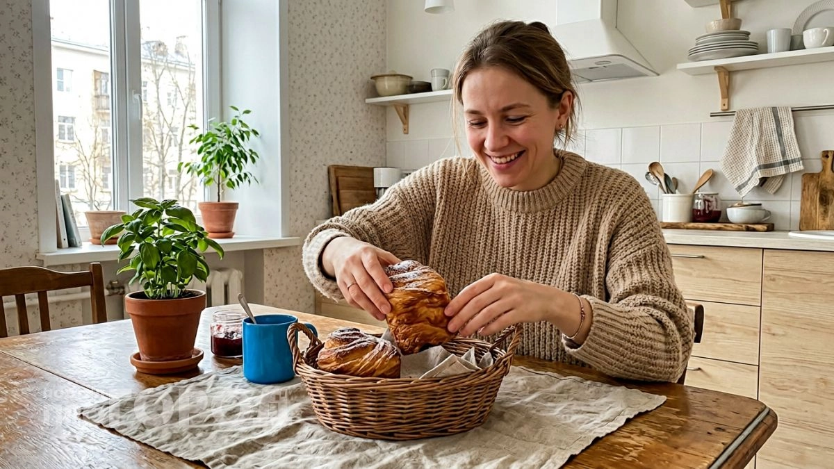 На Пасху 2026 готовлю только краффин с изюмом — слоистый, воздушный и мягкий даже через неделю