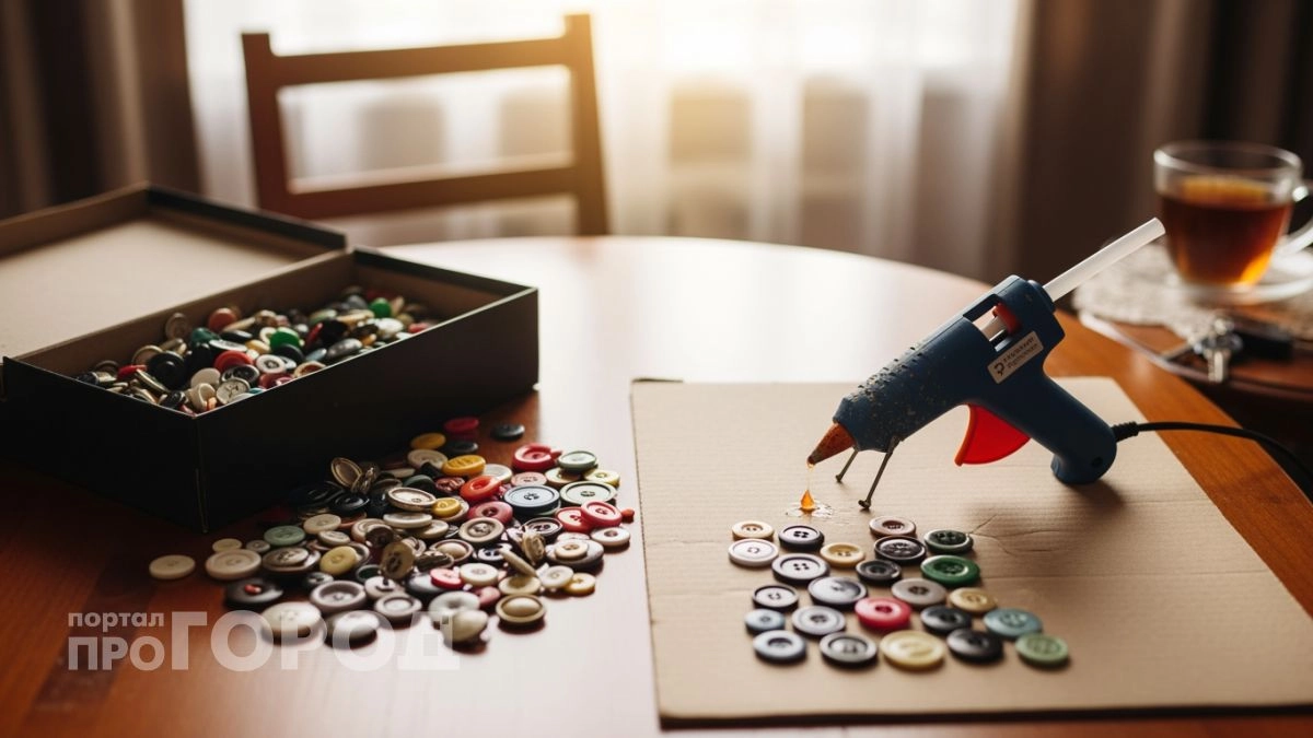 Собираю пуговицы со старой одежды в банку — потом делаю из них декор для дома, который гости принимают за дизайнерский