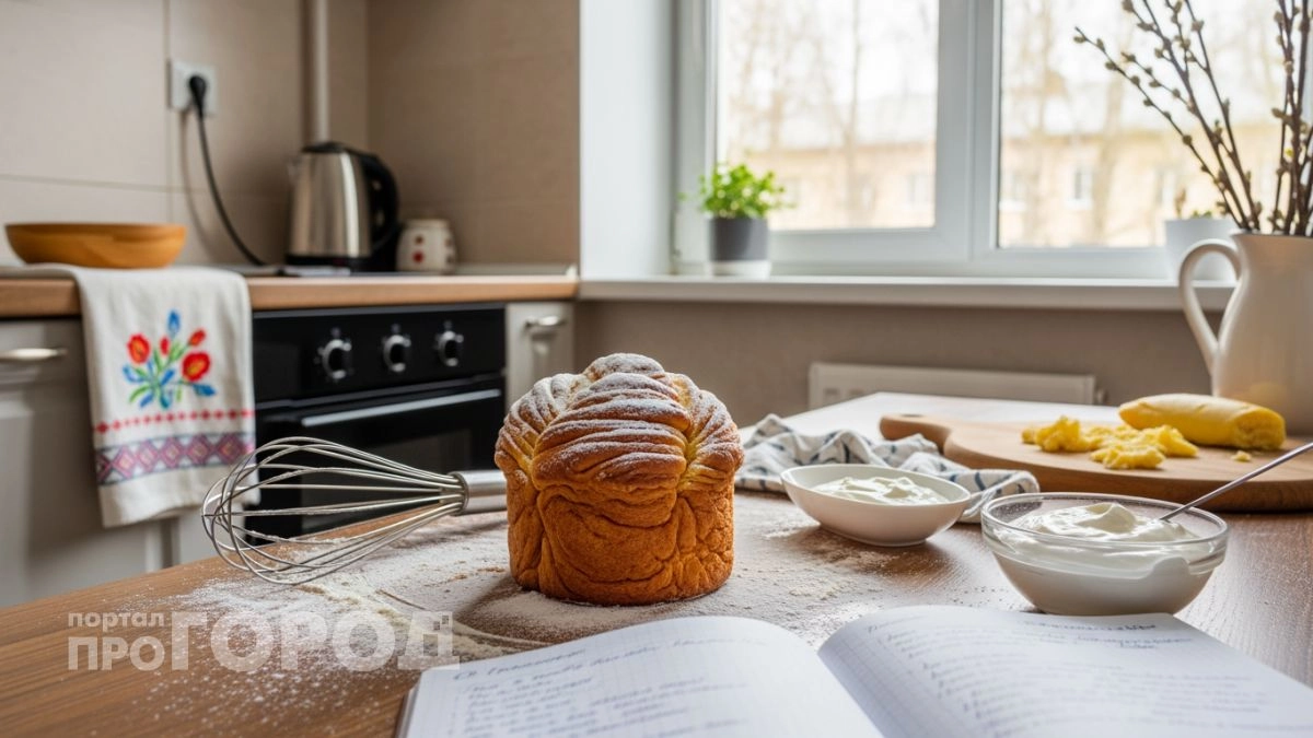 Секрет идеального кулича без долгого замеса: остаётся влажным и не черствеет целую неделю после выпечки
