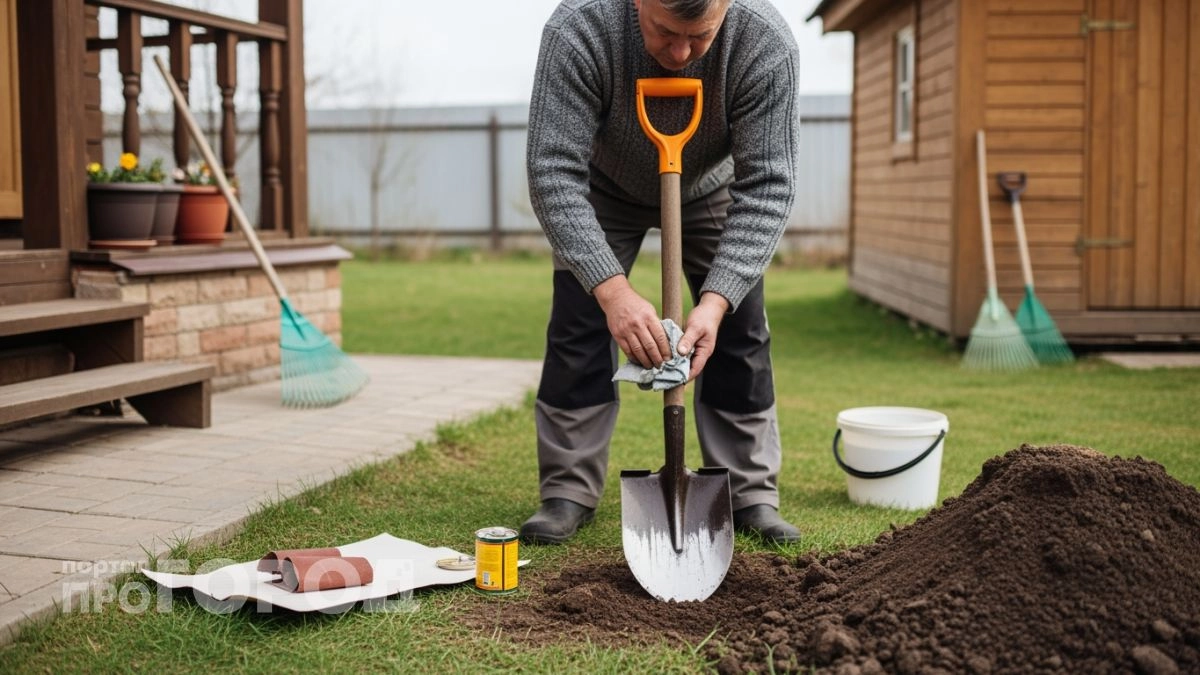 Смазываю лопату обычным парафином: снег больше не прилипает и работа идет в три раза быстрее без лишних усилий