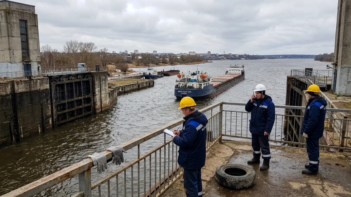 Рыбинский шлюз откроется 24 апреля: крупнейший на Верхней Волге
