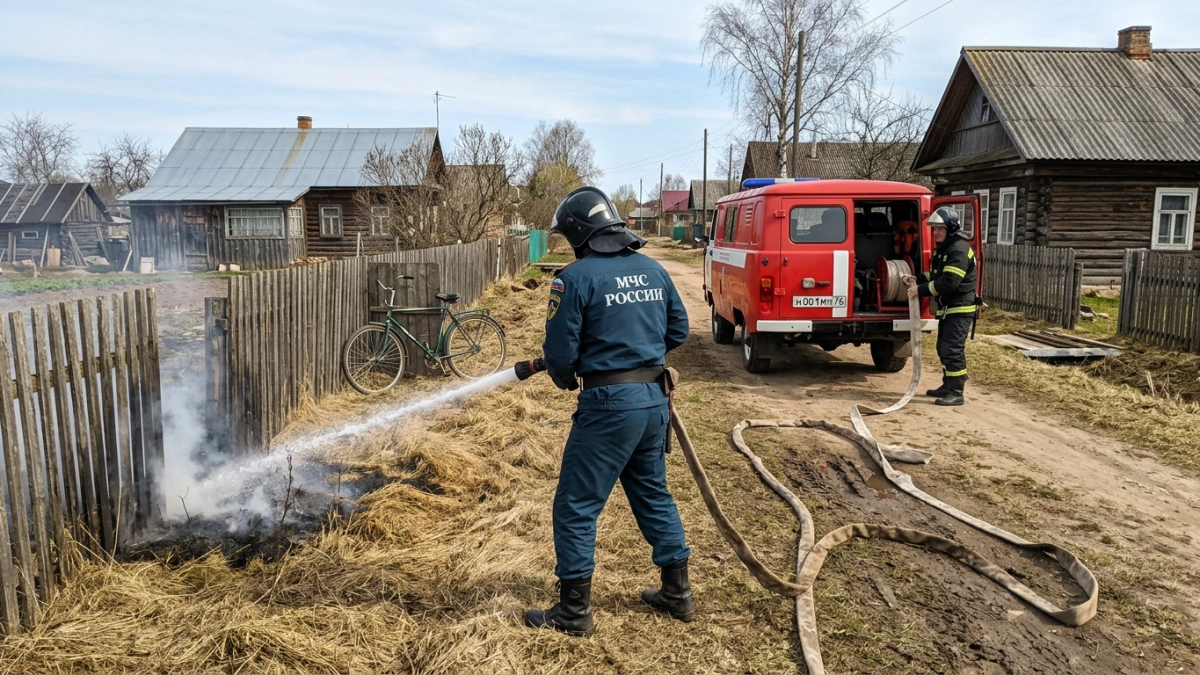 26 возгораний за неделю: в Рыбинске не прекращаются травяные палы