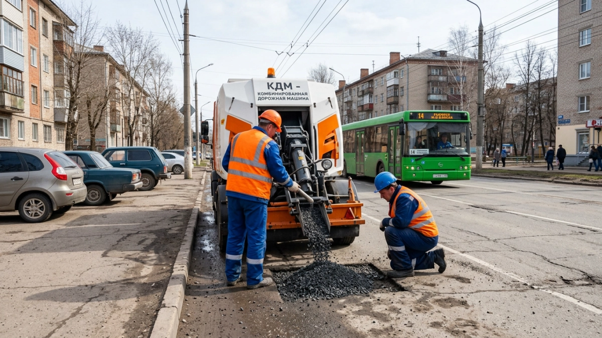 Рыбинск осваивает струйно-инъекционный ремонт дорог с новой машиной