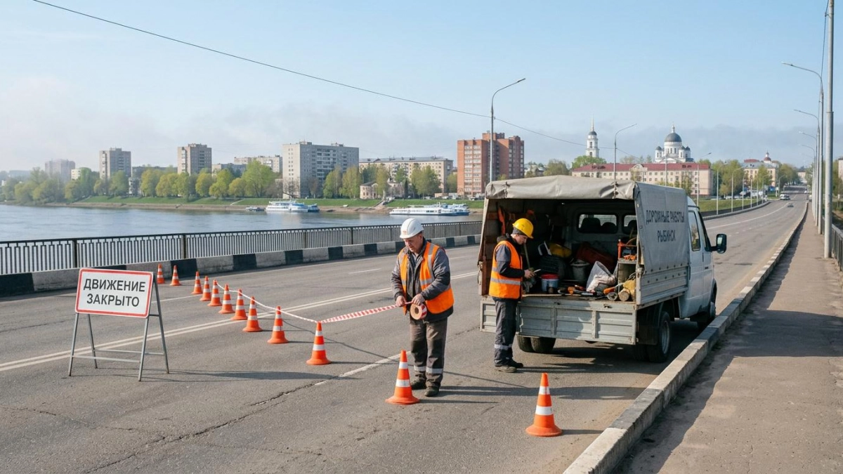 Волжский мост в Рыбинске закроют на три дня после майских праздников