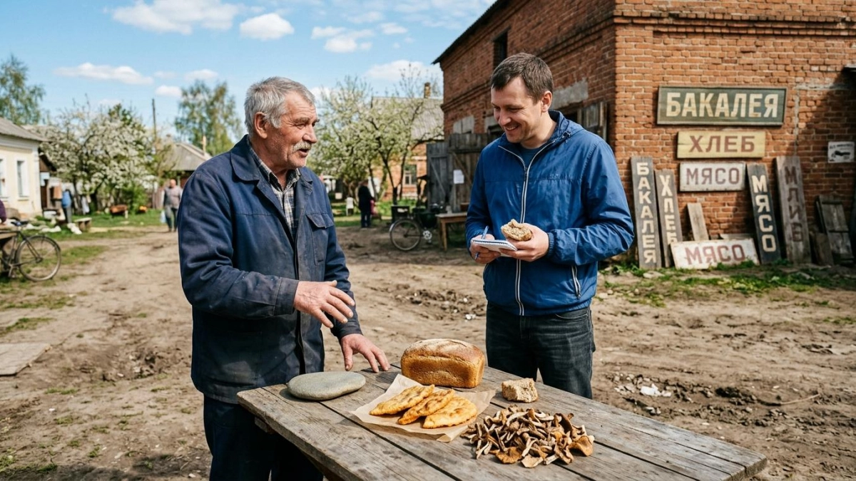 Итальянский ведущий НТВ попробовал волжский камень и хлеб без муки в Рыбинске