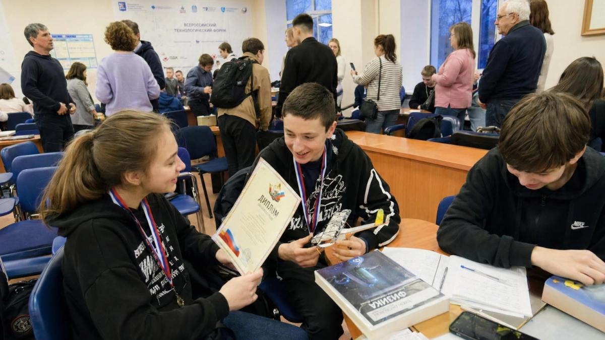 82 рыбинских школьника решали задачи по физике на «Взлётной полосе»