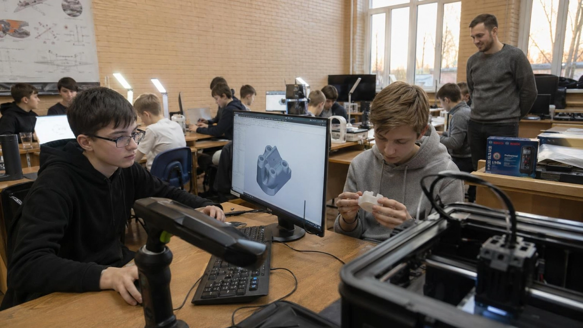 Рыбинские девятиклассники воссоздали деталь на 3D-принтере и выиграли хакатон