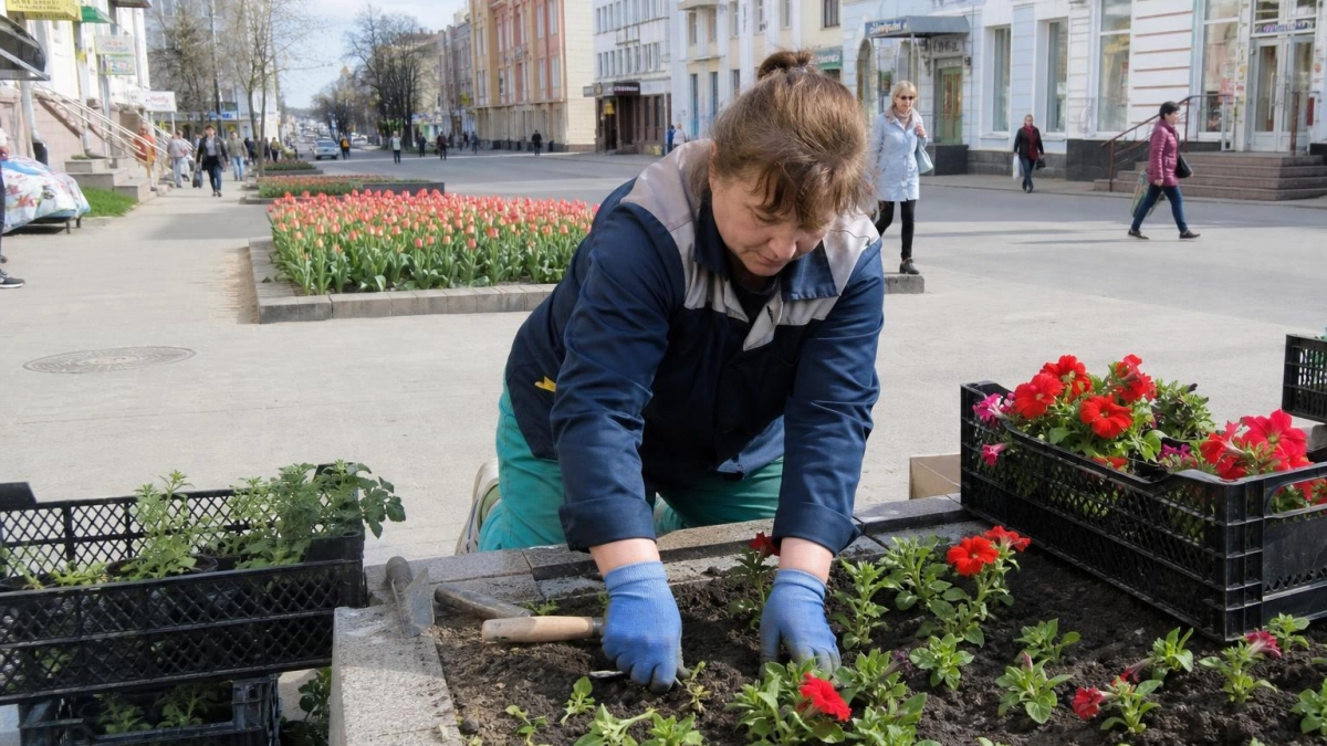 В Рыбинске к 9 Мая высадят 25 тысяч тюльпанов на набережной и бульварах