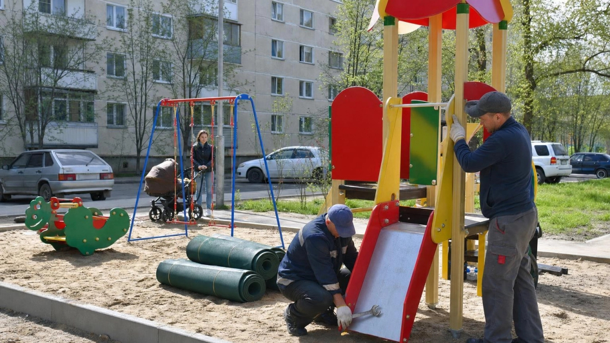 В Рыбинске установят детские площадки сразу в шести дворах