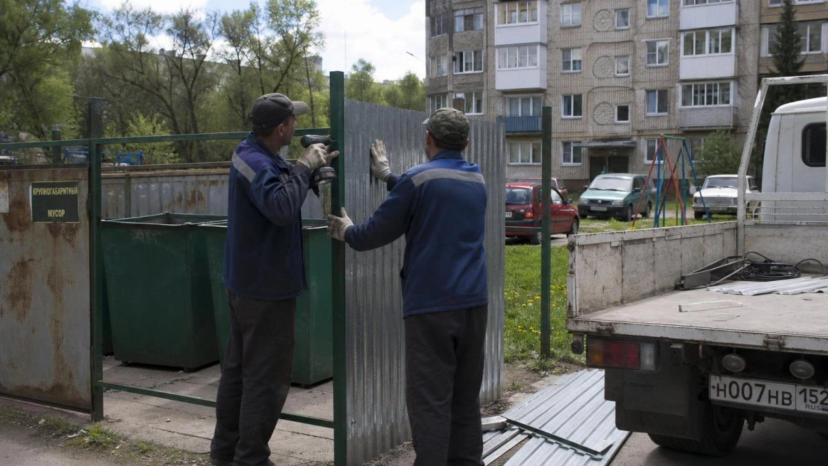 61 контейнерная площадка Рыбинска получит новые стенки за лето