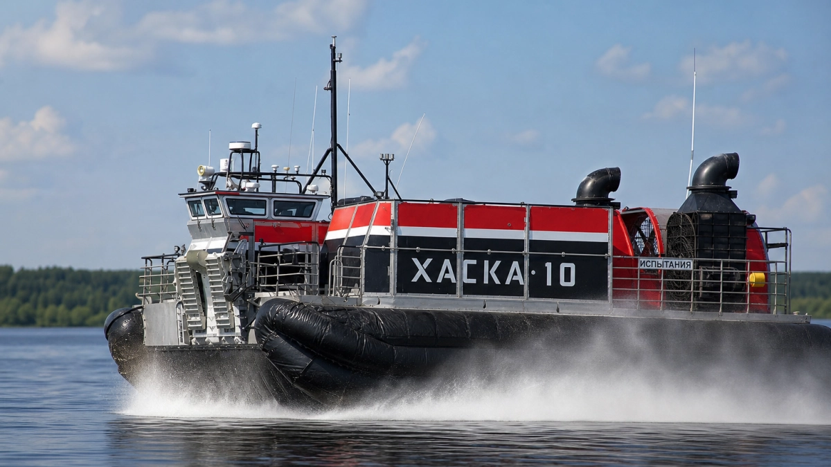 Рыбинская верфь показала судно на воздушной подушке «Хаска-10» с грузоподъемностью 10 тонн