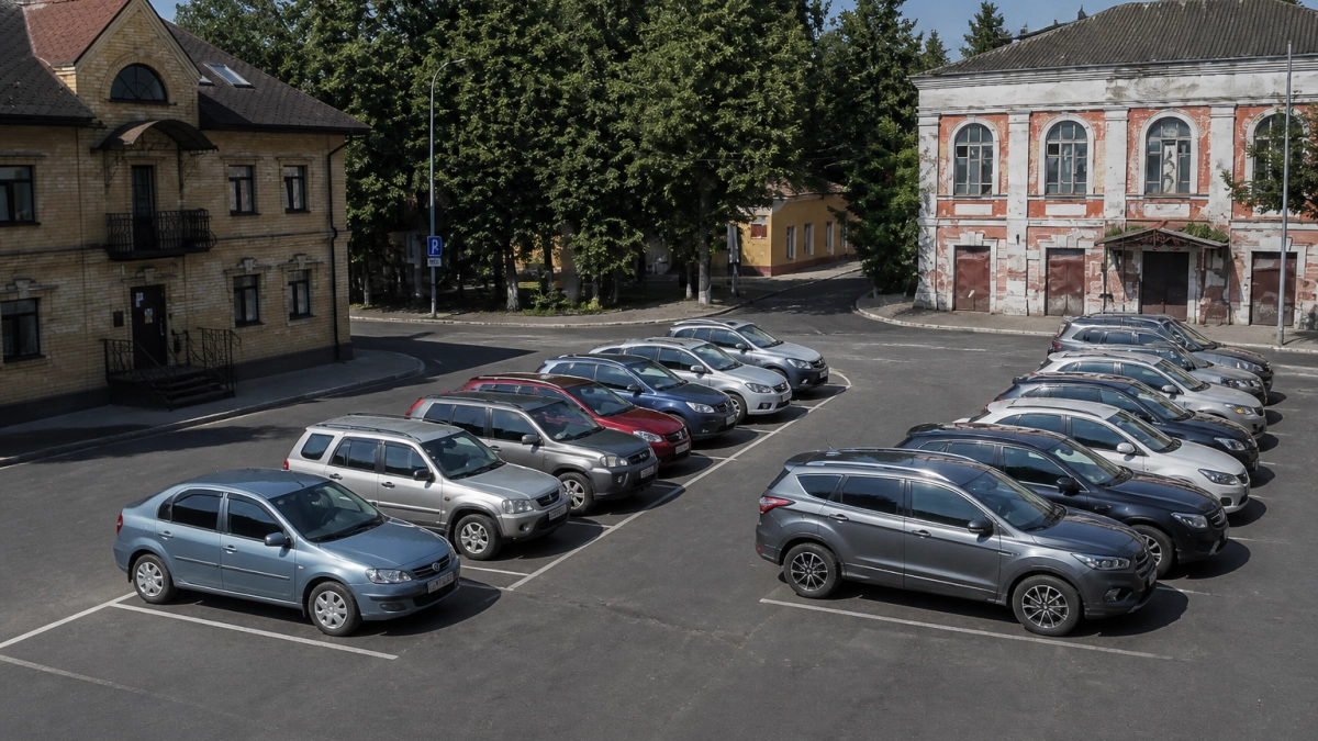 В центре Рыбинска на День города откроют три бесплатные парковки на 150 машин
