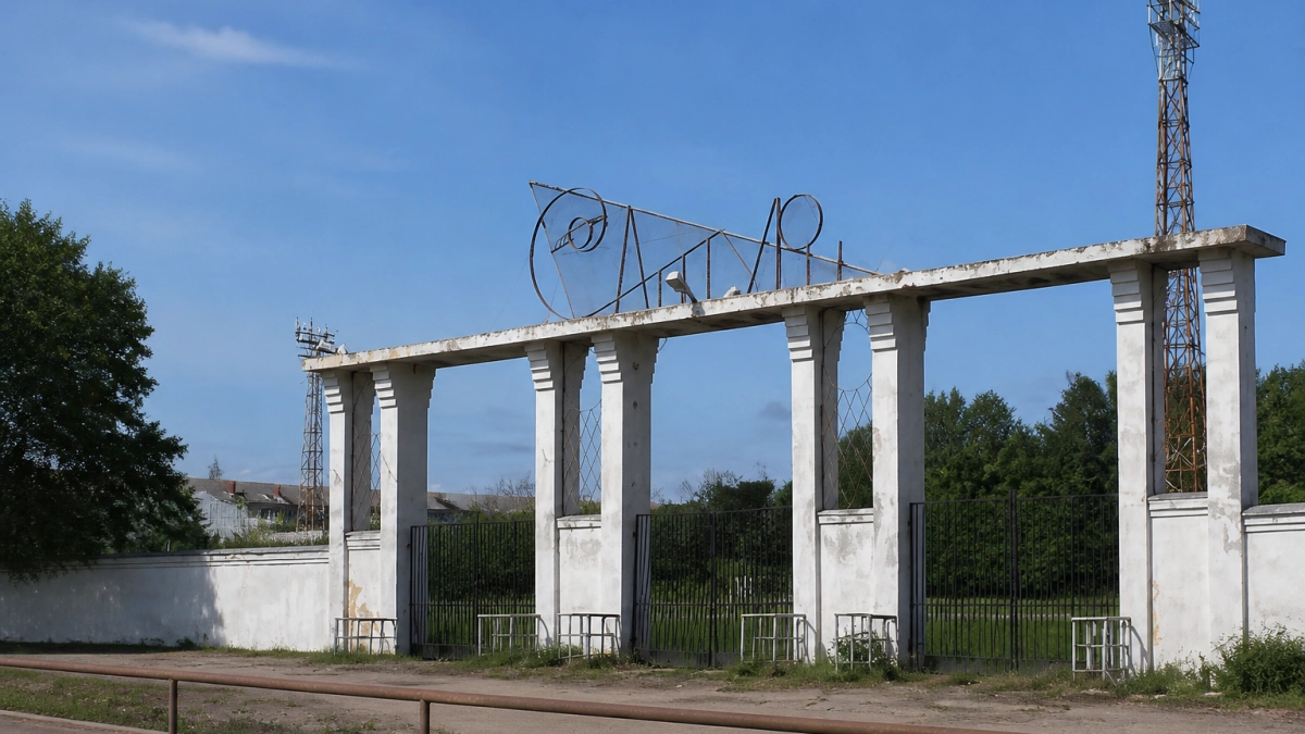 Входной группе стадиона «Сатурн» в Рыбинске вернут исторические цвета