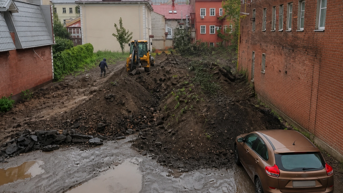 На Чкалова в Рыбинске к сентябрю откроют бесплатную парковку, позже появится часовня