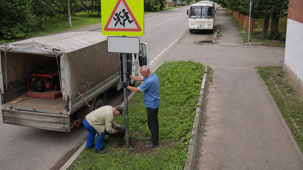 В Рыбинске перед 1 сентября обновили 243 дорожных знака у школ